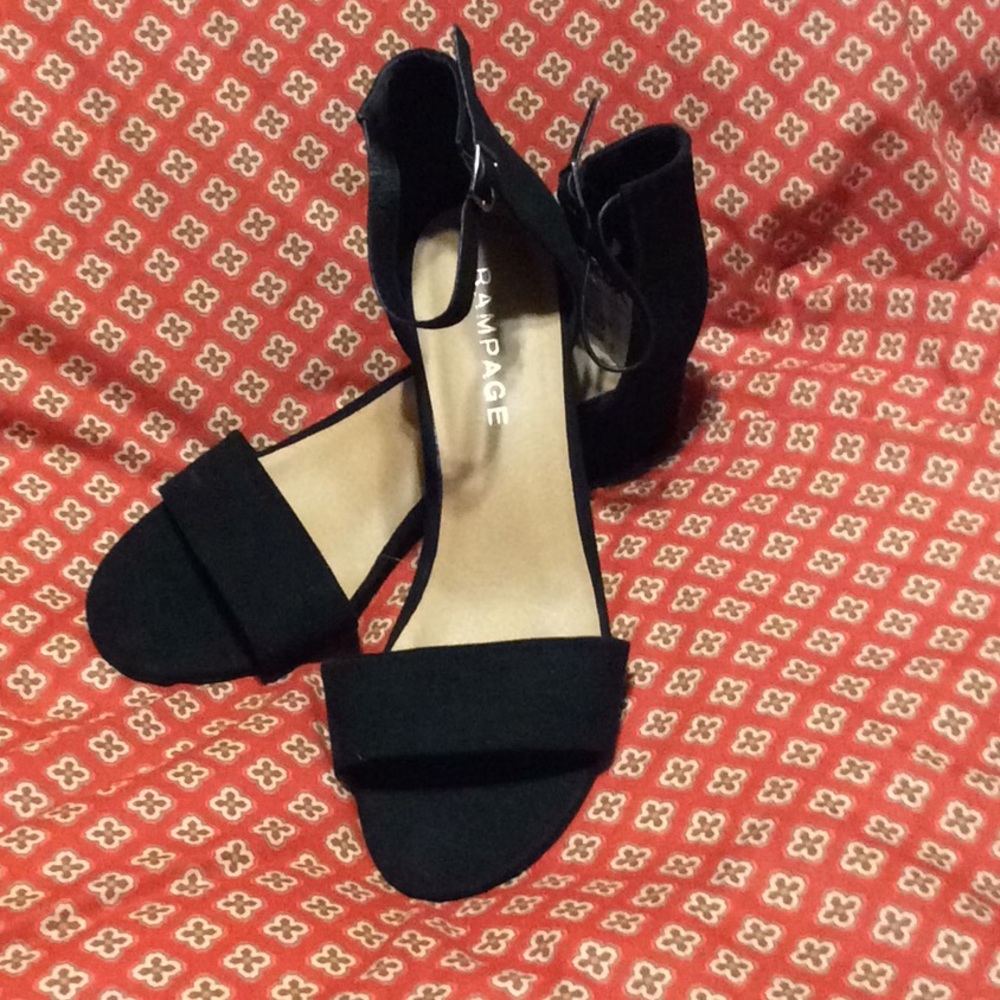 Rampage Ankle Strap Sandals Black, 11 US